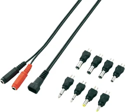 Sada kabelového adaptéru Voltcraft F04A2-8XC, 2x jack, 6x nízkonapěťová zásuvka