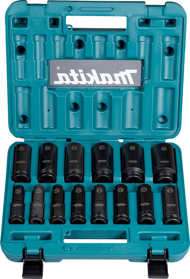 Sada nástrčných kľúčov MAKITA 1/2" IMPACT BLACK 14 ks v