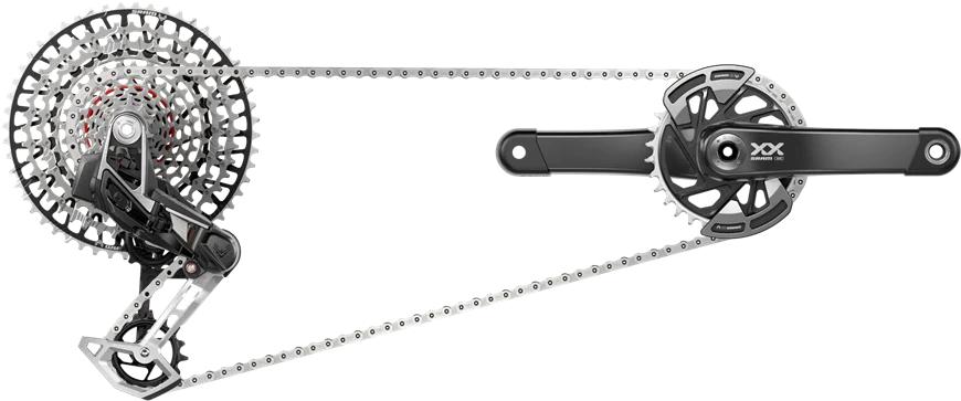 Sada SRAM XX T-Type Eagle Transmission AXS, délka klik 175mm
