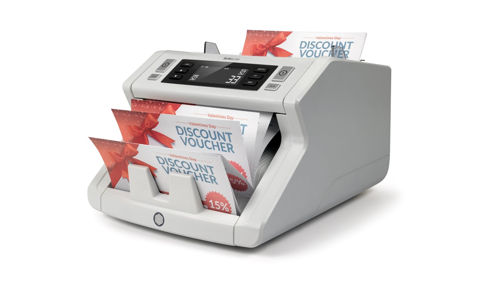 SAFESCAN 2250 automatická počítačka bankovek s možností ověřování ochranných prvků.