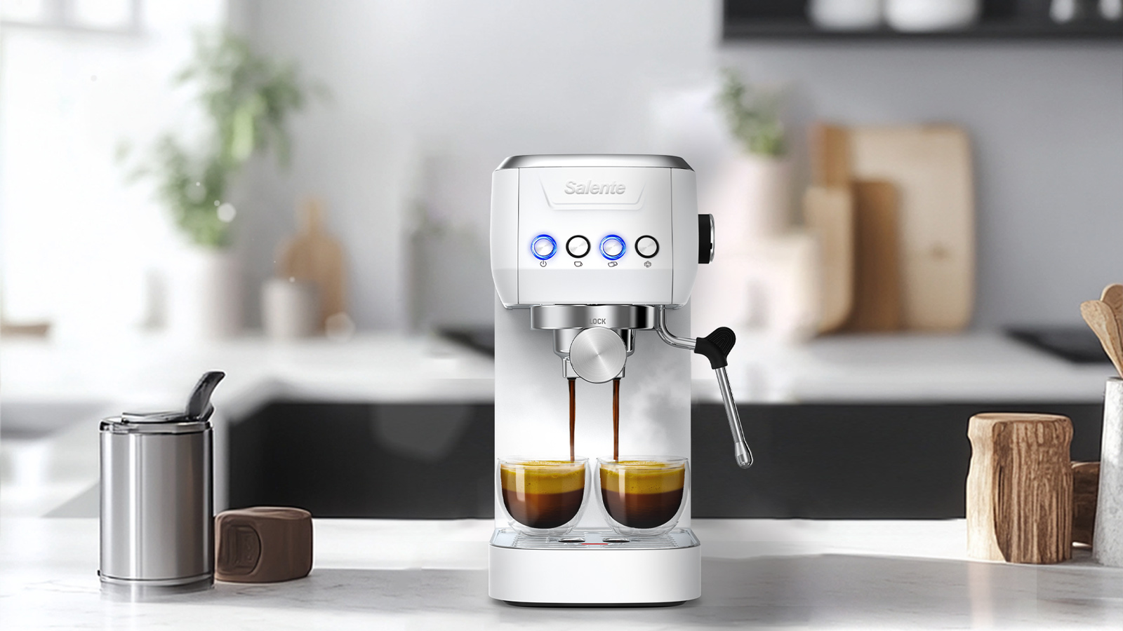 Salente Coffio, pákový kávovar, bílý