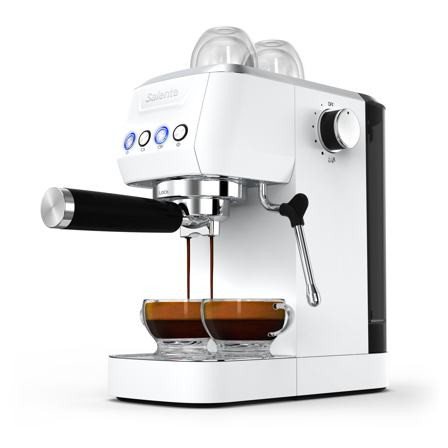 Salente Coffio, pákový kávovar, bílý