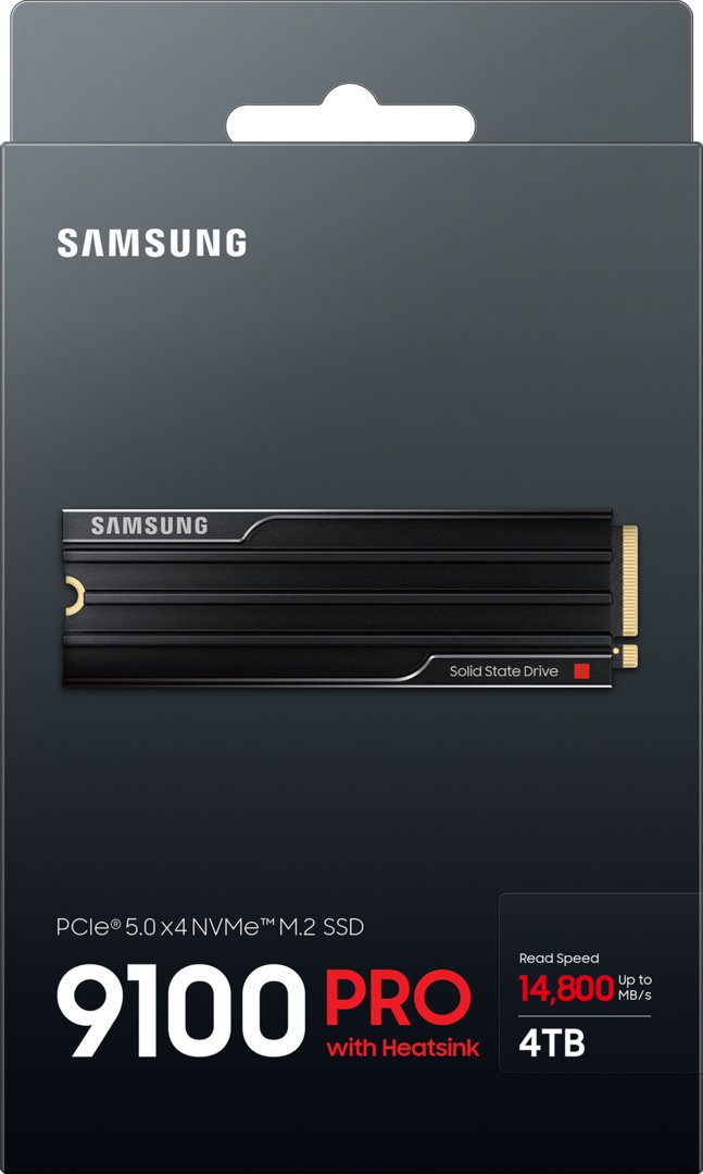 Samsung 9100 PRO 4TB NVMe PCIe 5.0 + Heatsink