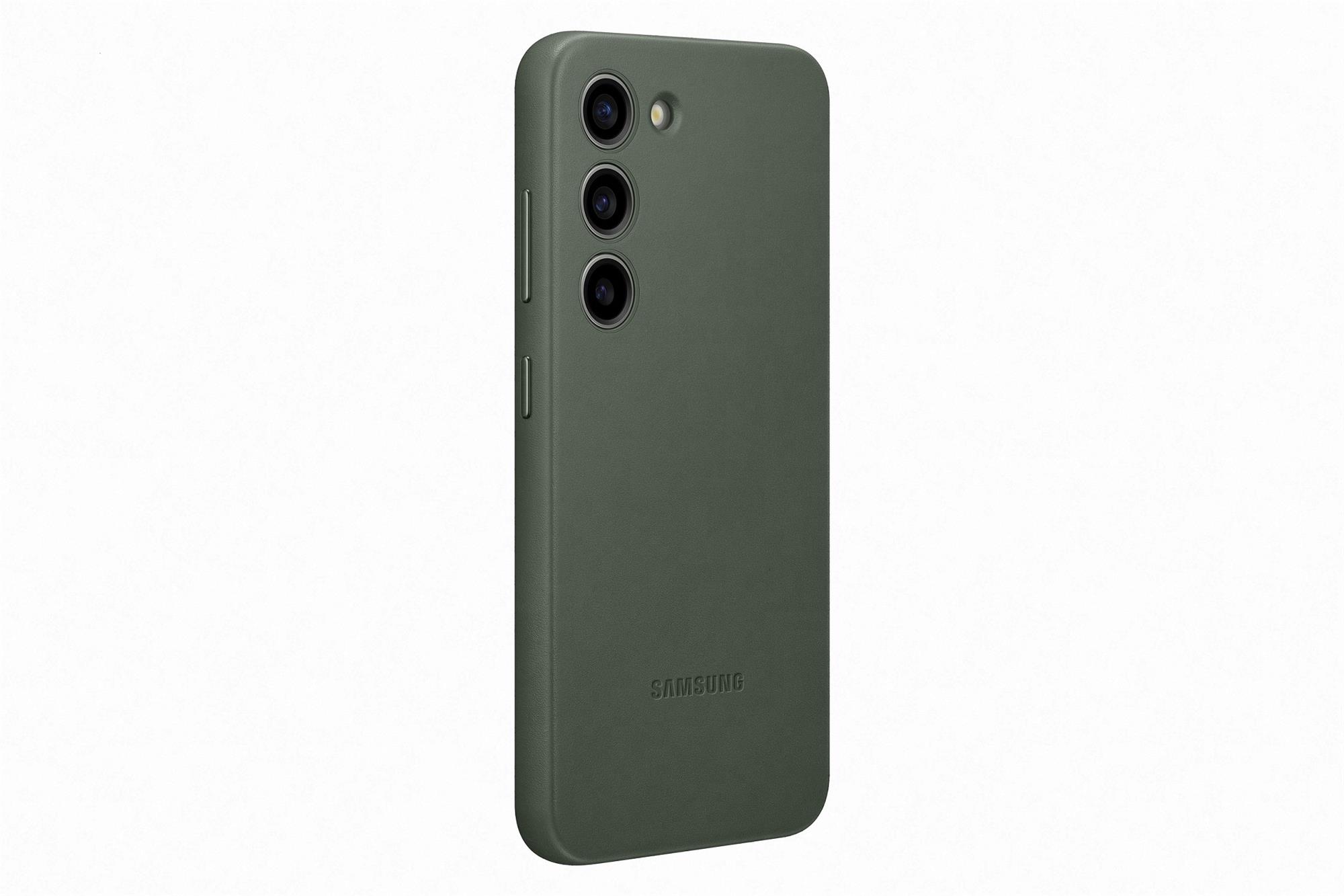 Samsung Kožený zadní kryt pro Samsung Galaxy S23 Green