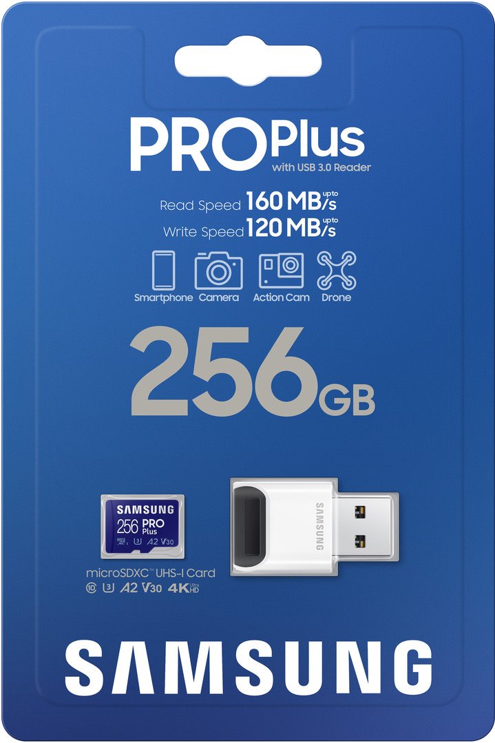Samsung microSDXC 256GB PRO Plus + USB adaptér