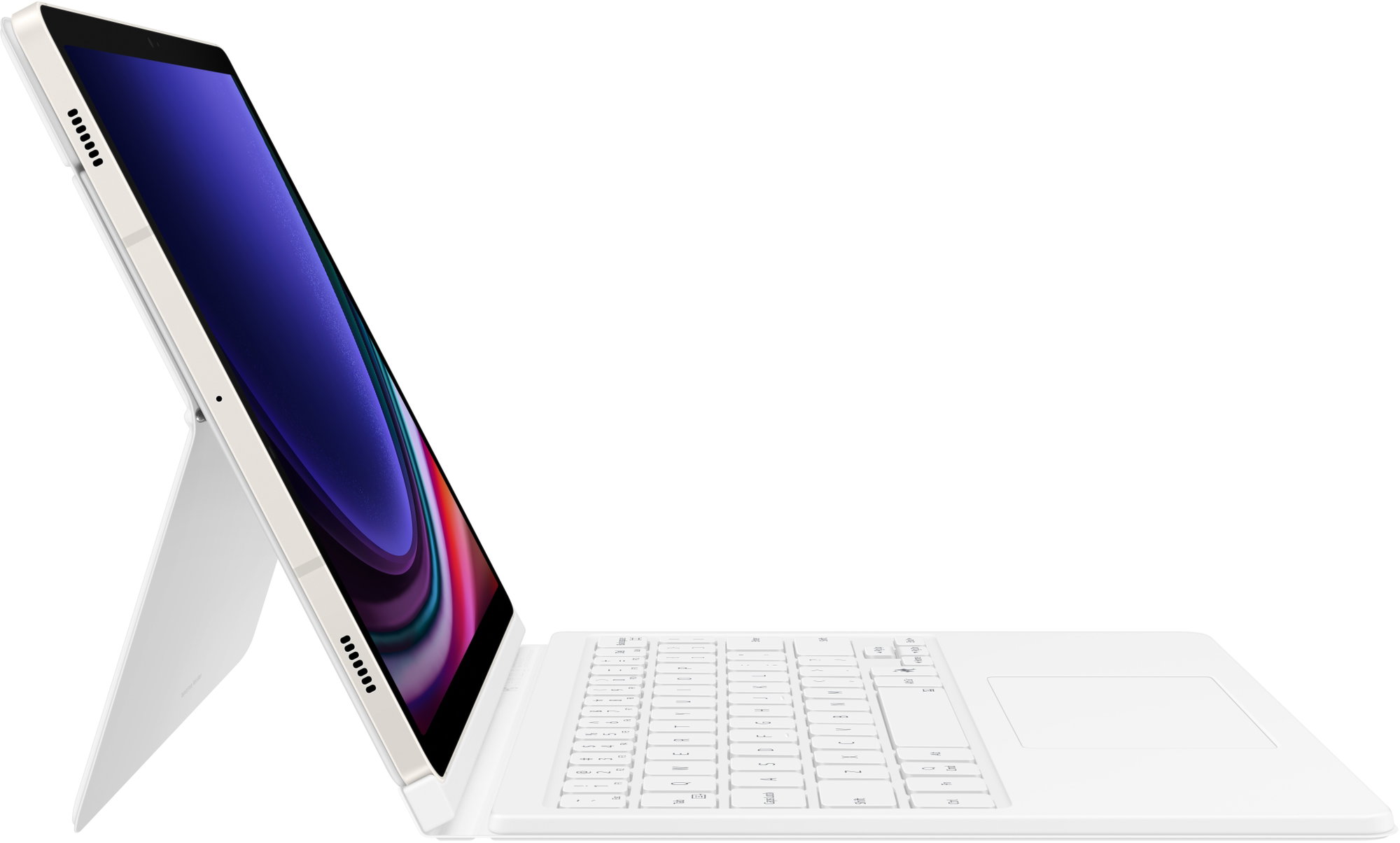 Samsung ochranný kryt s klávesnicí pro Tab S9/S9 FE/S10 FE/S10 Lite - bílý