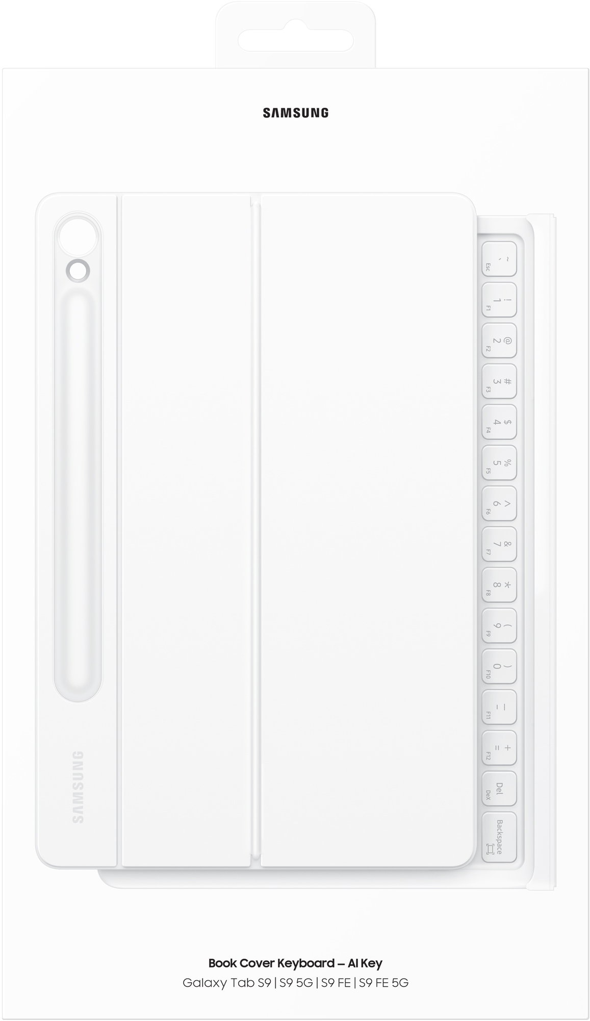 Samsung ochranný kryt s klávesnicí pro Tab S9/S9 FE/S10 FE/S10 Lite - bílý