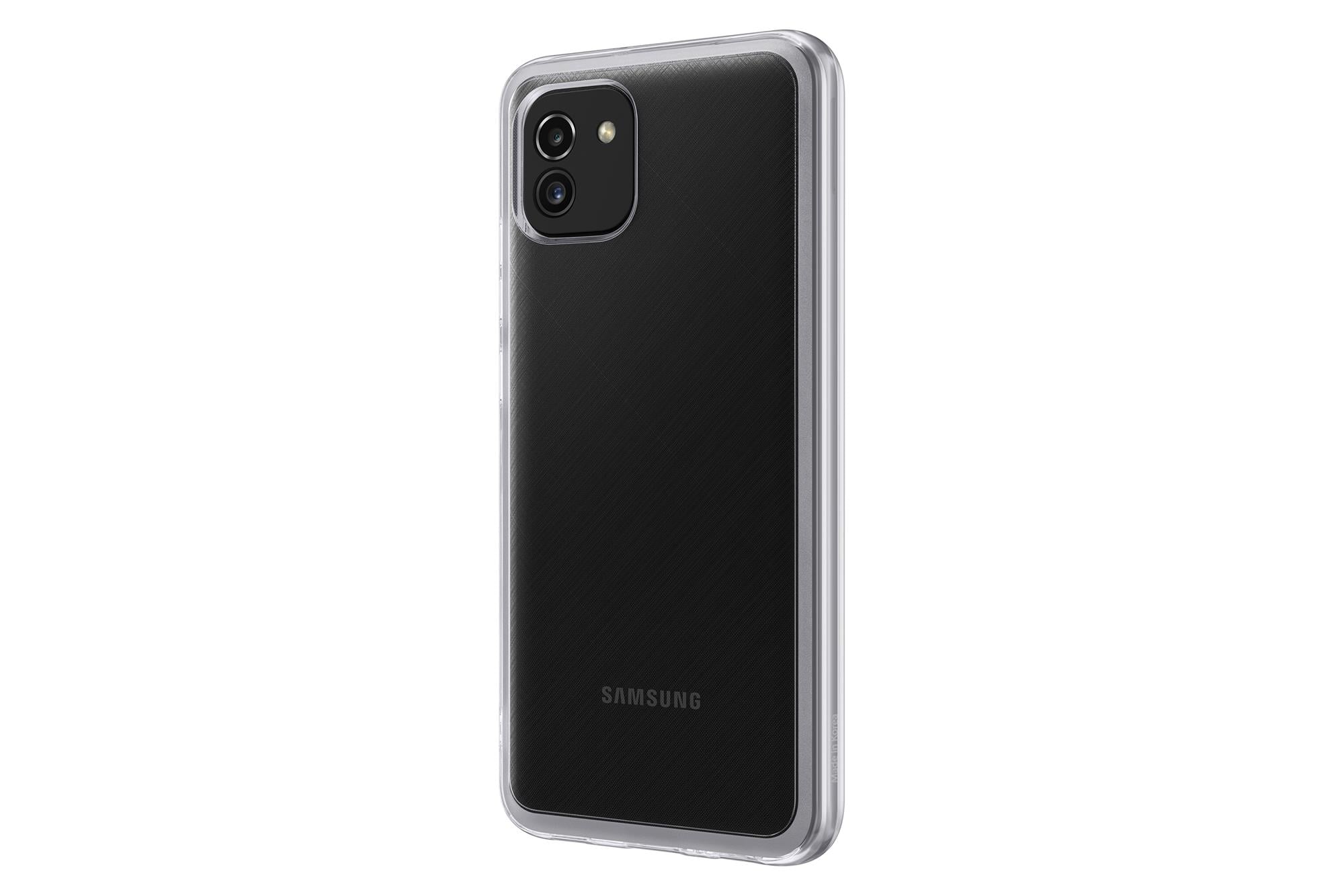 Samsung poloprůhledný zadní EF-QA036T kryt pro Samsung Galaxy A03 transparentní