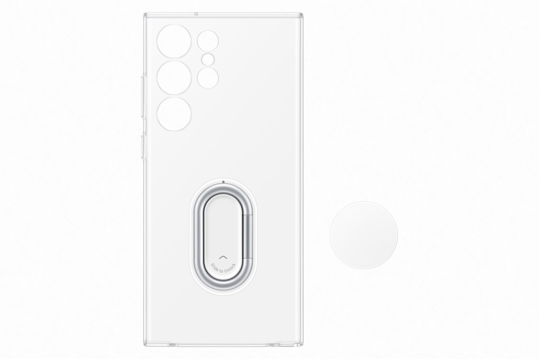 Samsung Priehľadný kryt s odnímateľným držiakom na príslušenstvo pre Samsung Galaxy S23 Ultra transparent