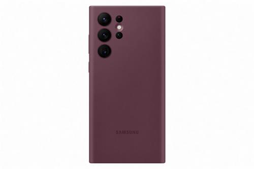 Samsung silikonový zadní kryt EF-PS908T pro Galaxy S22 Ultra vínový