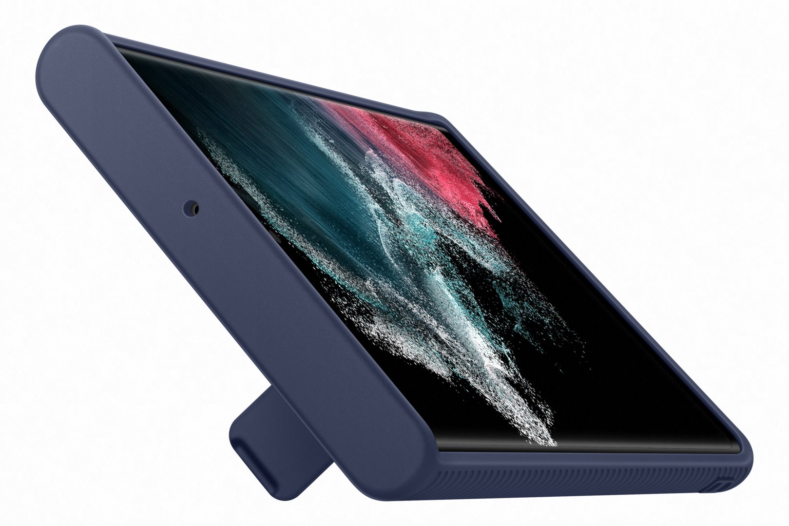 Samsung tvrzený ochranný zadní kryt se stojánkem EF-RS908C pro Galaxy S22 Ultra modrý