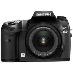 SAMSUNG zrcadlovka ER GX20 KIT 2, 14.6MPix, černá, 2.7" TFT LCD displej, + objektiv SAMSUNG 18-55 mm