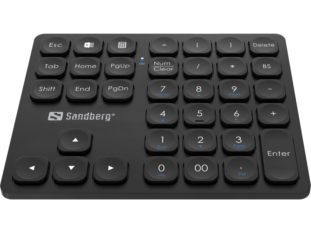 Sandberg bezdrátová numerická klávesnice Pro, černá