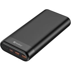 Sandberg Powerbank 20000mAh, USB-C PD 65W 2x QC3.0, čierna