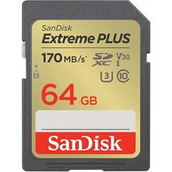 SanDisk Extreme PLUS SDXC 64GB 170MB/s UHS-I U3 Class 10