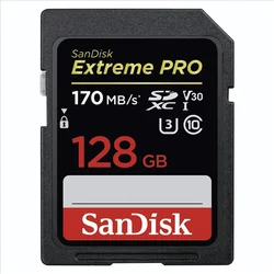 SanDisk Extreme Pro SDXC 128GB 170 MB/s C10 V30 UHS-I U3 SDSDXXY-128G-GN4IN