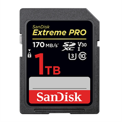 SanDisk Extreme Pro SDXC 1TB 170 MB/s C10 V30 UHS-I U3 SDSDXXY-1T00-GN4IN - Paměťové karty