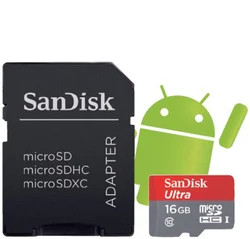 SanDisk microSDHC Ultra 16GB 48MB/s Class 10 + Adapter