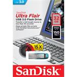 SanDisk Ultra Flair 32GB USB 3.0 150MB/s Modrá