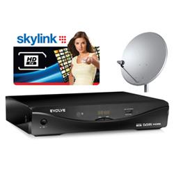 SAT HD satelitní komplet EVOLVE Apollo HD (karta Skylink HD, oficiální certifikovaný Cryptoworks HD modul) - rozbalené