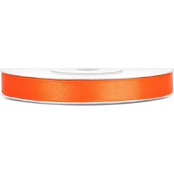 Saténová stuha, oranžová, 6 mm, 25 m