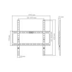 SBOX nástěnný držák na TV, fixní, pro 32"-75", nosnost 45 kg, černá (BL-3744F)