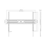 SBOX nástěnný držák pro TV 50"–100", nosnost 75 kg, VESA 900 × 600, černý (BL-3869F)