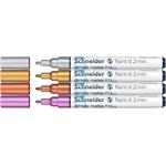 SCHNEIDER Akrylové fixky "Paint-It 011", 4 metalické farby, 2 mm ML01111501