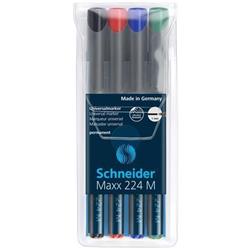 SCHNEIDER Permanentní popisovač "Maxx 224 M", mix barev, 4ks, 1mm, OHP