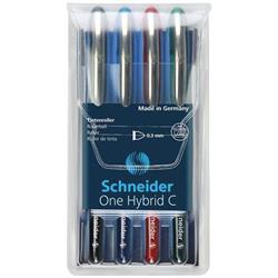 SCHNEIDER Valček "One Hybrid C", sada, 4 farby, 0,3 mm