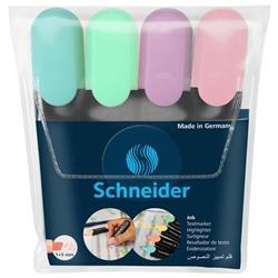 SCHNEIDER Zvýrazňovač "Job Pastel", sada 4 pastelových barev, 1-5 mm