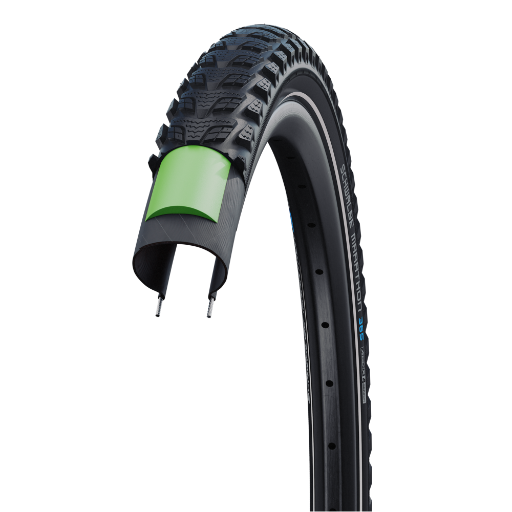 Schwalbe plášť Marathon 365 47-622 Addix 4season GreenGuard černá+reflexní pruh
