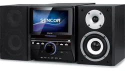 SENCOR Minisystém s TV SHC XD091T, LCD 18cm, DVB-T MPEG-2 i analogový tuner, DivX, XviD, MPEG4, DVD, DVD.R/RW,MP3,