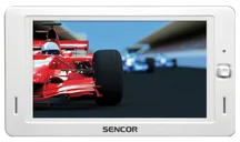 SENCOR Multimediální Přehrávač s Digitální TV SPV 8432T, 4.3", 480x272, 2GB interní flash, slot SDHC, DVB-T, FM, USB