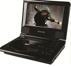 SENCOR Přenosný LCD DVD přehrávač SPV 2713, 7" (18 cm),DivX, XviD, MPEG4, DVD.R/RW, USB, DO