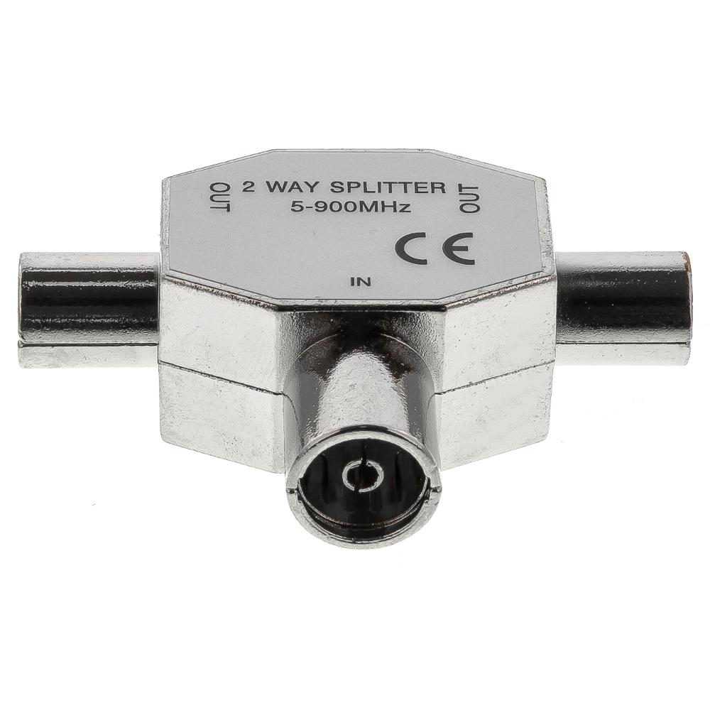 Sencor SAV 125-000 Koaxiálny dvojcestný rozdeľovač, TV (1F-2M), nikel