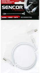 Sencor SAV 169-008W Antenní koaxiální kabel,bílý,Plně stíněný