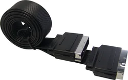 Sencor SCART konektor (21 pinů) - SCART konektor (21 pinů), pozlacený, plochý kabel, délka 3m