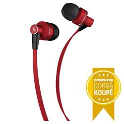 Sencor SEP 300 MIC RED BONUS! Universální náhradní nástavce pro sluchátka do uší jako dárek !! - Sluchátka