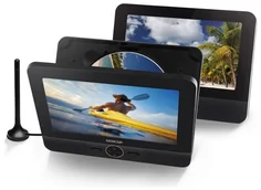 SENCOR SPV 7768TD Přenosný DVD přehravač s DVB-T,18 cm (7"),2 TFT displeje,USB,SD,