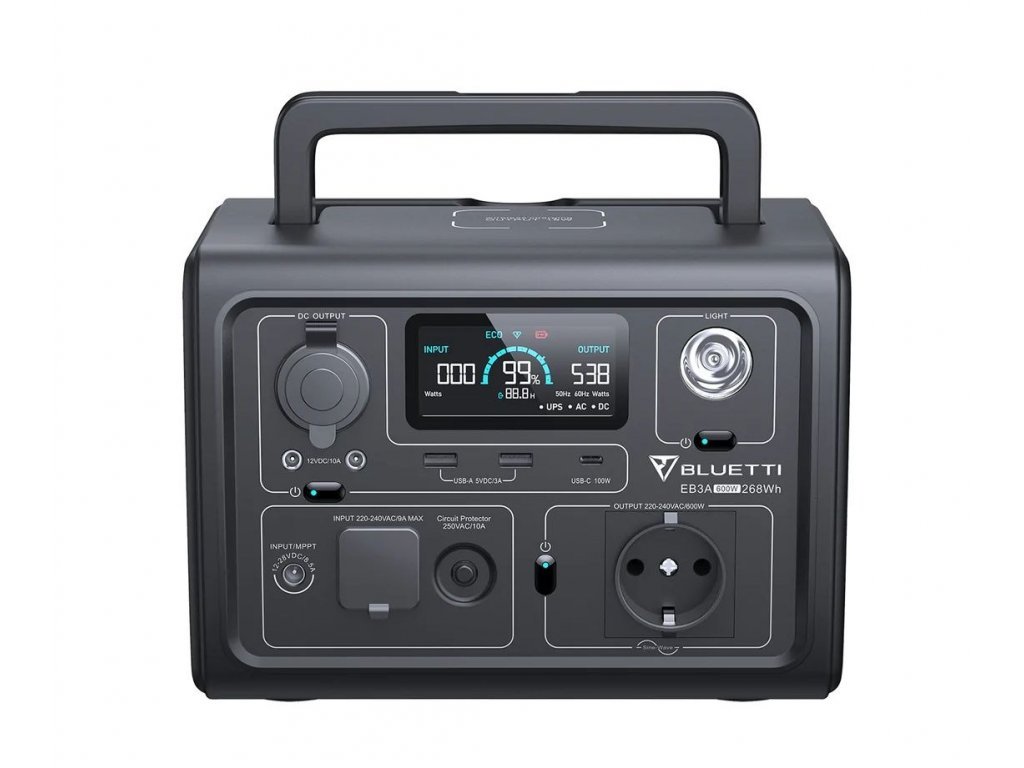 Set bateriový generátor BLUETTI EB3A a solární panel Viking L60