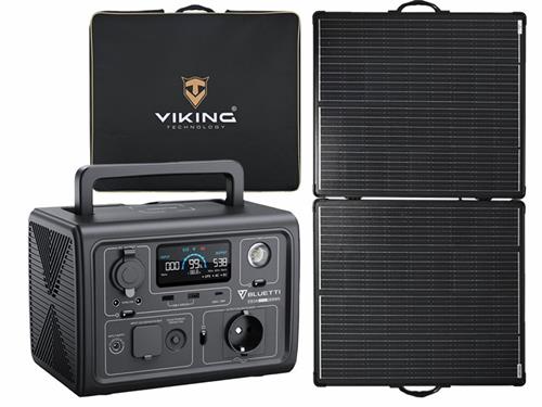 Set bateriový generátor BLUETTI EB3A a solární panel Viking LVP200