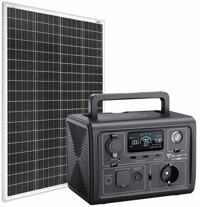 Set bateriový generátor BLUETTI EB3A a solární panel Viking SCM135