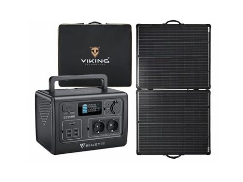 Set bateriový generátor BLUETTI EB55 a solární panel Viking LVP200
