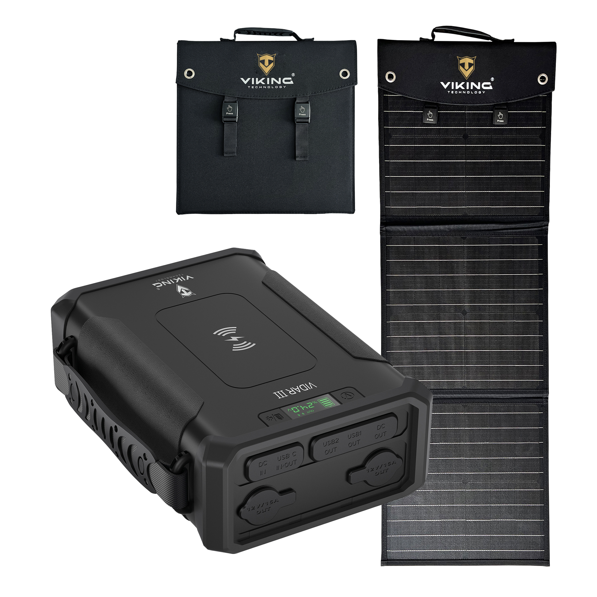 Set powerbanka Viking VIDAR III a solární panel Viking L60 PD
