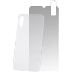Set silikonové pouzdro + tvrzené sklo pro Samsung A70