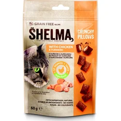 SHELMA vankúšiky s kuracím mäsom a kurkumou GF 60 g