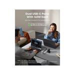 Sieťová nabíjačka Anker 140 W, 3x USB-C, 1x USB-A, sivá
