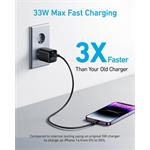Sieťová nabíjačka Anker 323 33W, 1xUSB-C, 1xUSB-A čierna