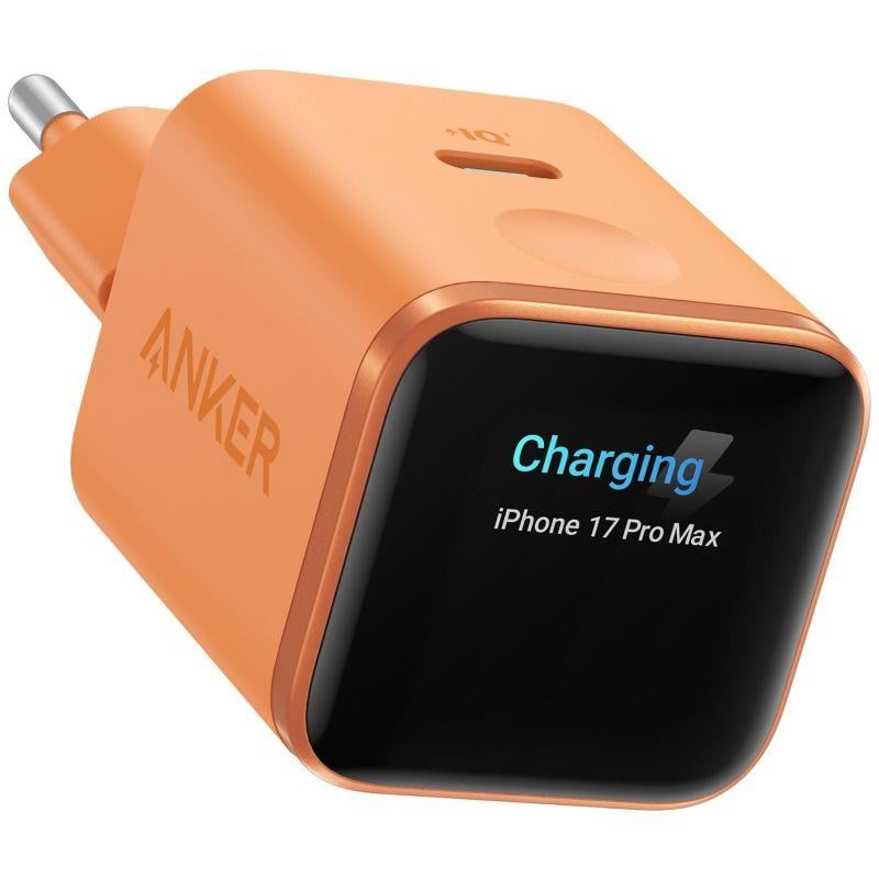 Sieťová nabíjačka Anker Nano 45 W, 1x USB-C, oranžová